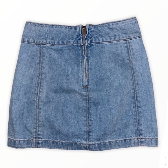 FREE PEOPLE Modern Femme Denim Mini Skirt Size 0 - Picture 8 of 10